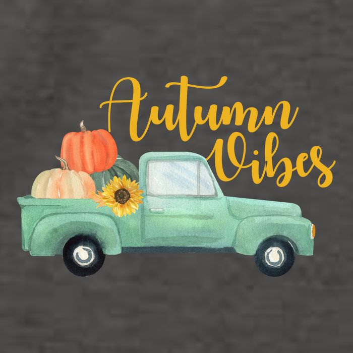 Autumn Vibes Pumpkin Truck Vector Backpack