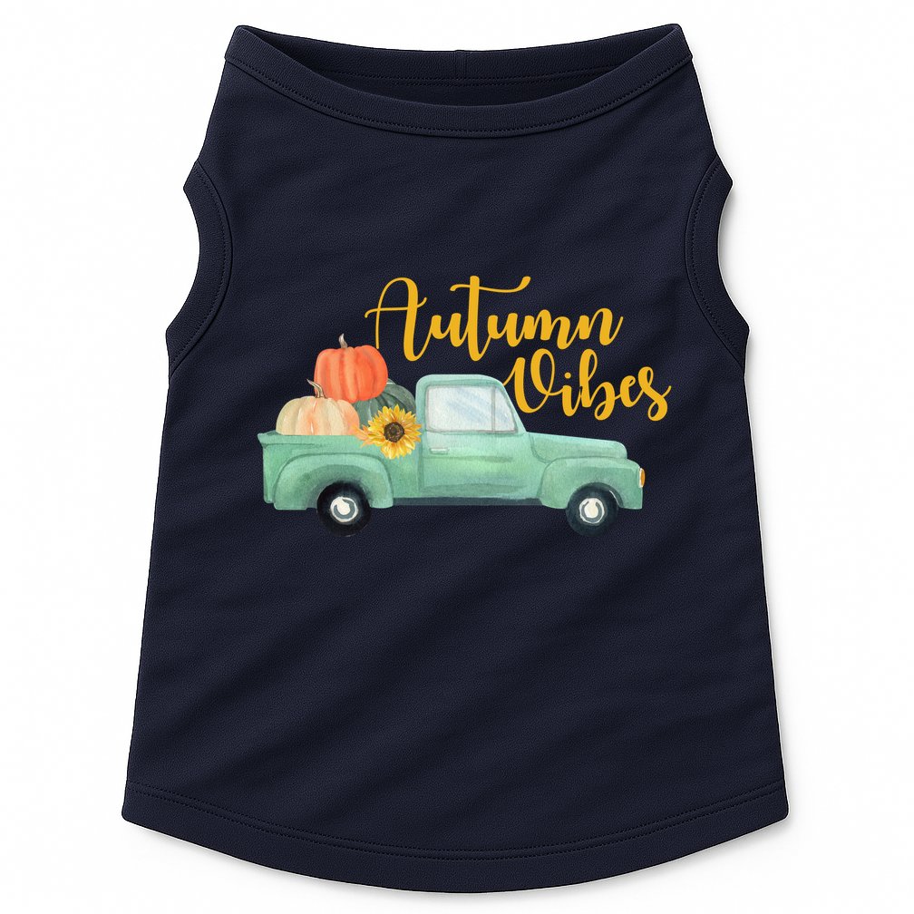 Autumn Vibes Pumpkin Truck Doggie Tank