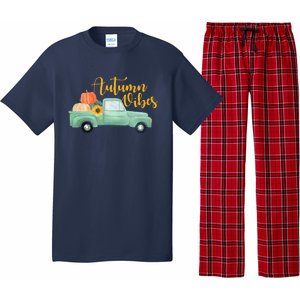 Autumn Vibes Pumpkin Truck Pajama Set