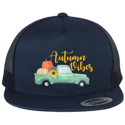 Autumn Vibes Pumpkin Truck Flatbill Hat