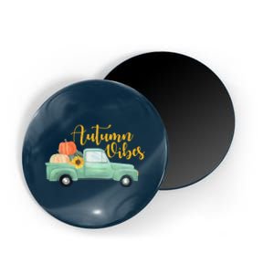 Autumn Vibes Pumpkin Truck Magnet