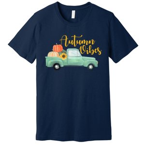 Autumn Vibes Pumpkin Truck Premium T-Shirt