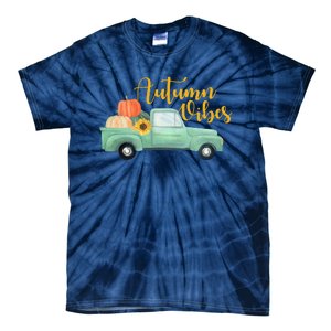 Autumn Vibes Pumpkin Truck Tie-Dye T-Shirt