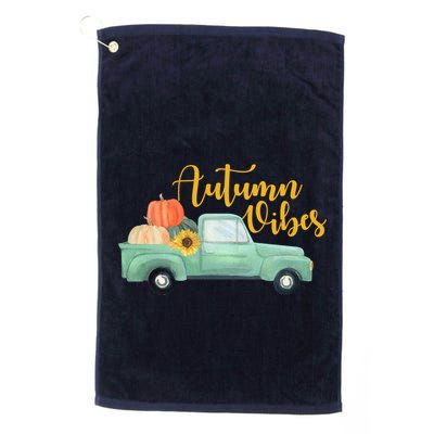 Autumn Vibes Pumpkin Truck Golf Towel