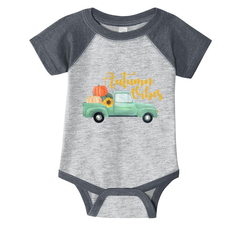 Autumn Vibes Pumpkin Truck Infant Baby Jersey Bodysuit