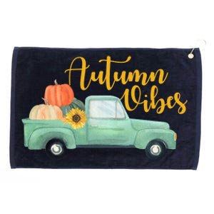 Autumn Vibes Pumpkin Truck Grommeted Golf Towel