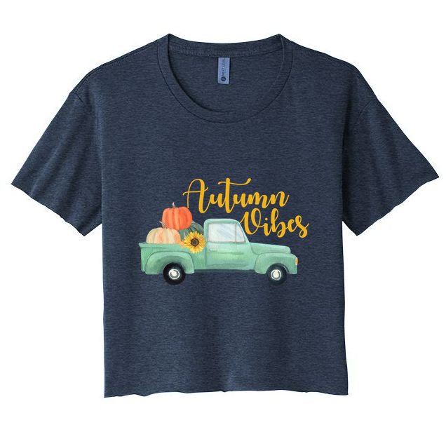 Autumn Vibes Pumpkin Truck Crop Top