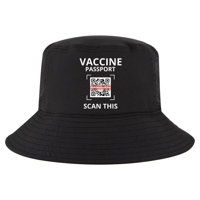 Anti Vaccine Passport Scan This Middle Finger Cool Comfort Performance Bucket Hat