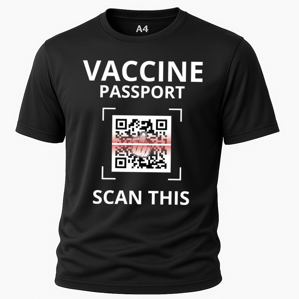 Anti Vaccine Passport Scan This Middle Finger Performance Shirt