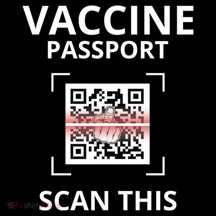 Anti Vaccine Passport Scan This Middle Finger T-Shirt