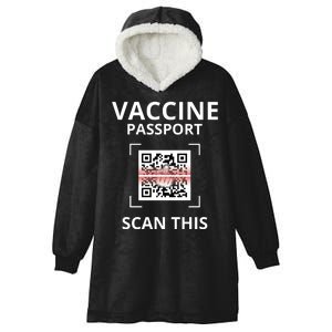 Anti Vaccine Passport Scan This Middle Finger Hooded Wearable Blanket