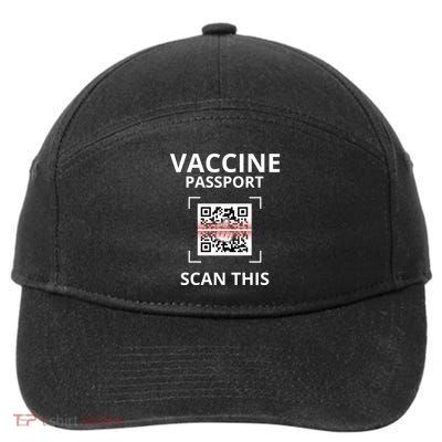 Anti Vaccine Passport Scan This Middle Finger 7-Panel Snapback Hat