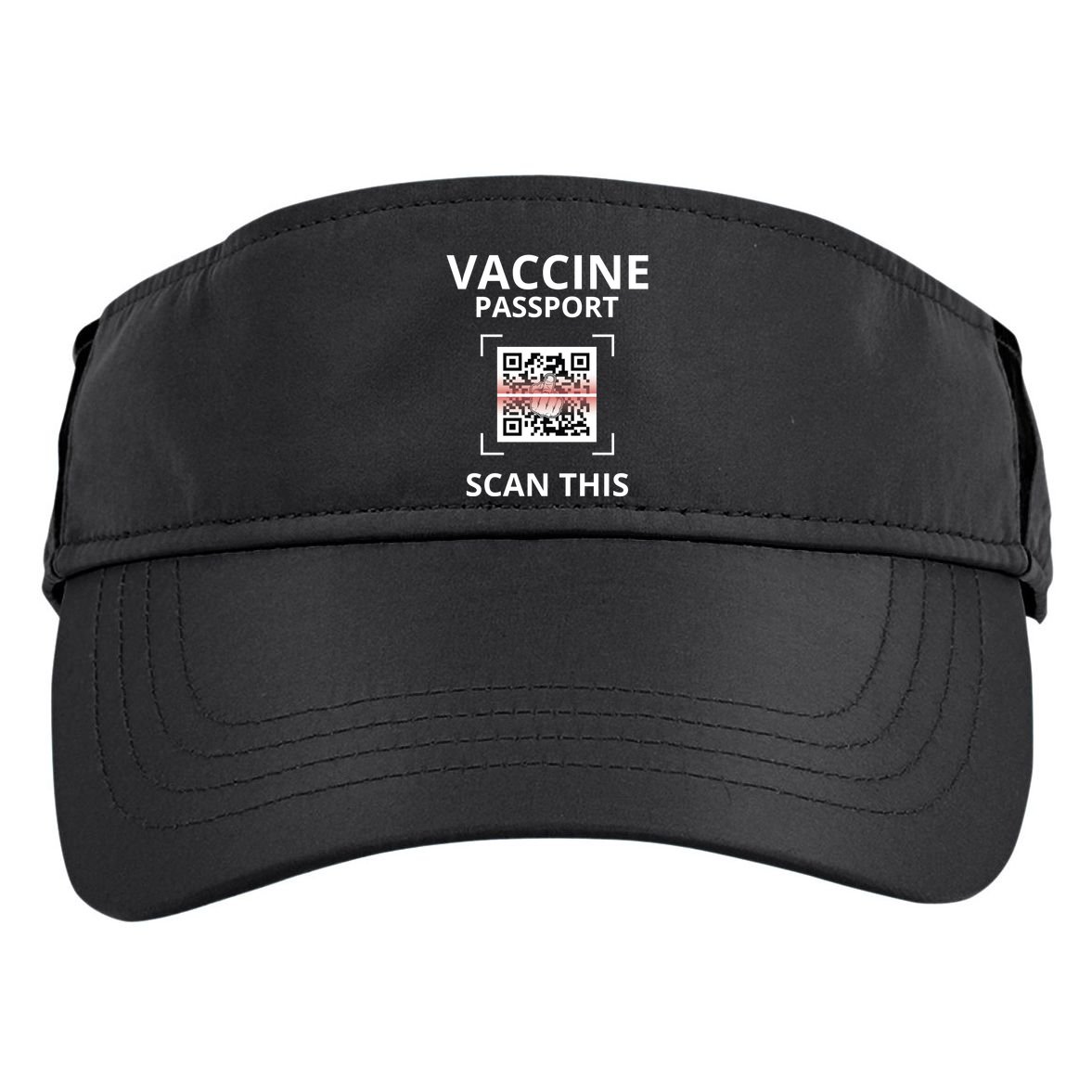 Anti Vaccine Passport Scan This Middle Finger Adult Drive Performance Visor