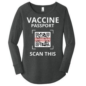 Anti Vaccine Passport Scan This Middle Finger Women's Perfect Tri Tunic Long Sleeve Shirt