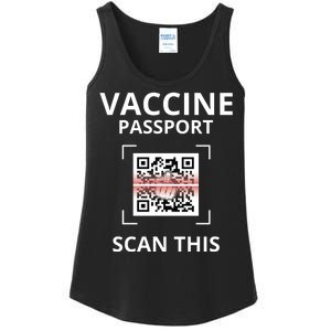 Anti Vaccine Passport Scan This Middle Finger Ladies Essential Tank