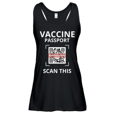 Anti Vaccine Passport Scan This Middle Finger Ladies Essential Flowy Tank