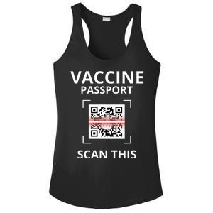 Anti Vaccine Passport Scan This Middle Finger Ladies PosiCharge Competitor Racerback Tank