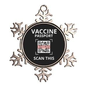 Anti Vaccine Passport Scan This Middle Finger Metallic Star Ornament