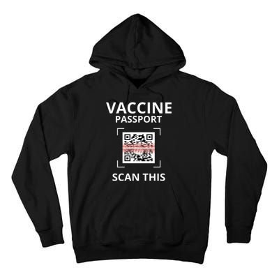 Anti Vaccine Passport Scan This Middle Finger Tall Hoodie