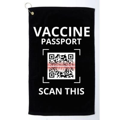Anti Vaccine Passport Scan This Middle Finger Golf Towel