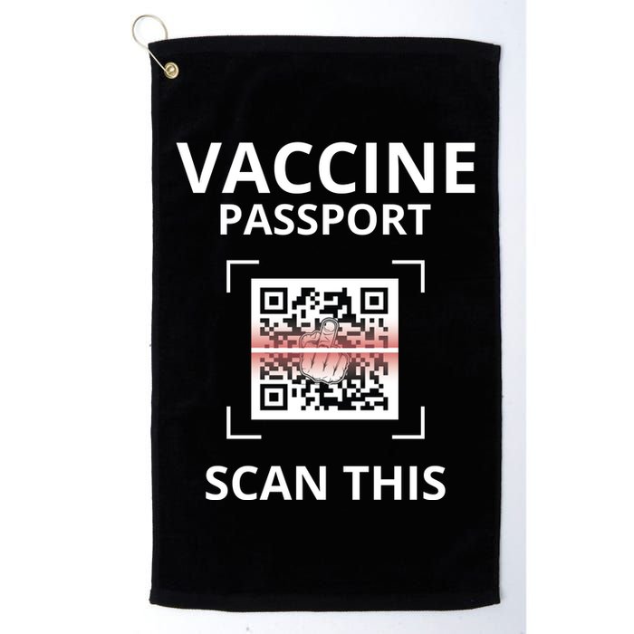 Anti Vaccine Passport Scan This Middle Finger Golf Towel