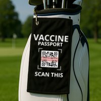 Anti Vaccine Passport Scan This Middle Finger Golf Towel