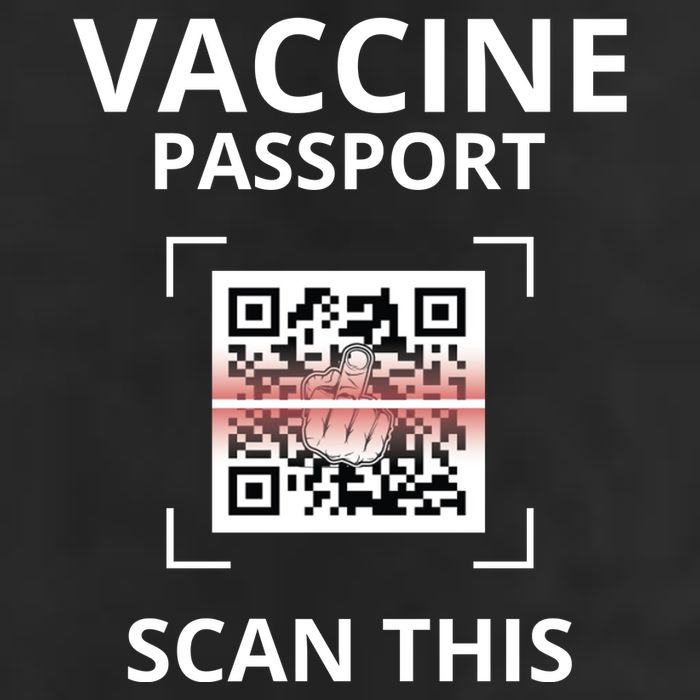 Anti Vaccine Passport Scan This Middle Finger Golf Towel