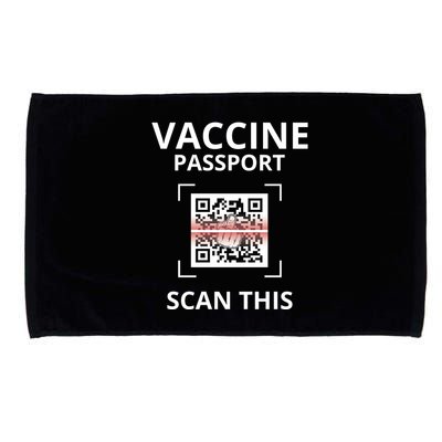 Anti Vaccine Passport Scan This Middle Finger Microfiber Hand Towel