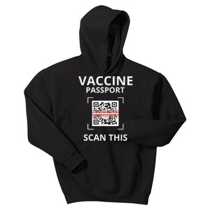 Anti Vaccine Passport Scan This Middle Finger Kids Hoodie