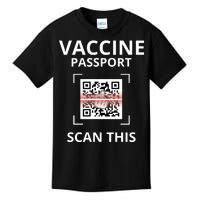 Anti Vaccine Passport Scan This Middle Finger Kids T-Shirt