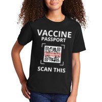 Anti Vaccine Passport Scan This Middle Finger Kids T-Shirt