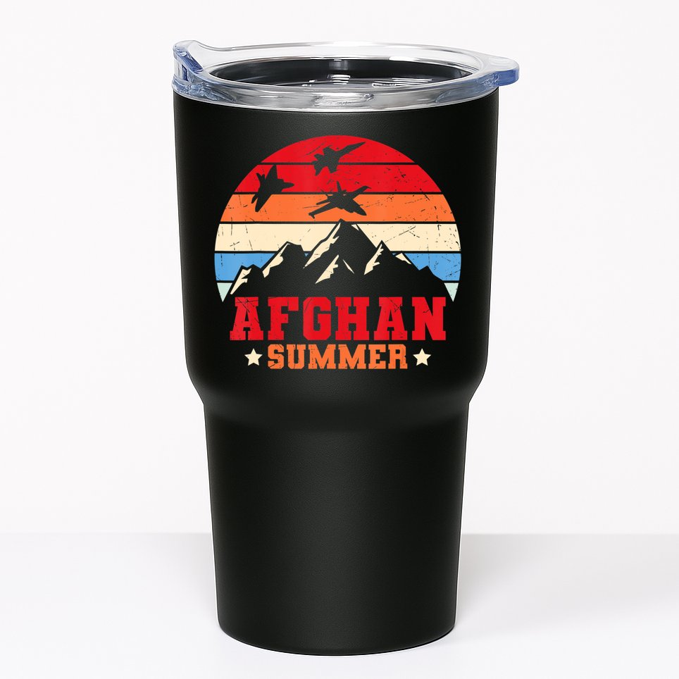 Afghanistan Veteran Proud Army US Military Tumbler