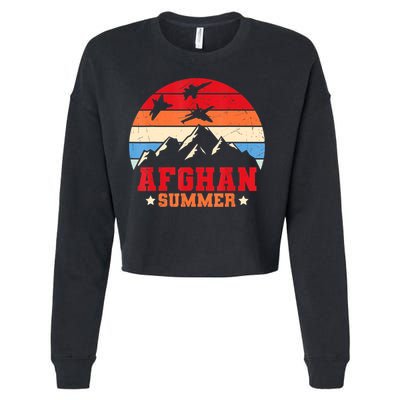 Afghanistan Veteran Proud Army US Military Cropped Pullover Crew