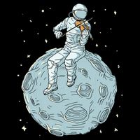 Astronaut Violin Player Violinist Viola Classical Music 16 in Basic Backpack