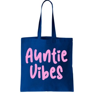 Auntie Vibes Quote Cute Pink Heart Aunt Pride Gift Funny Gift Tote Bag