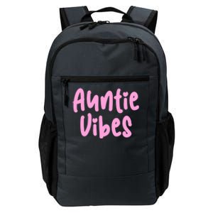 Auntie Vibes Quote Cute Pink Heart Aunt Pride Gift Funny Gift Daily Commute Backpack