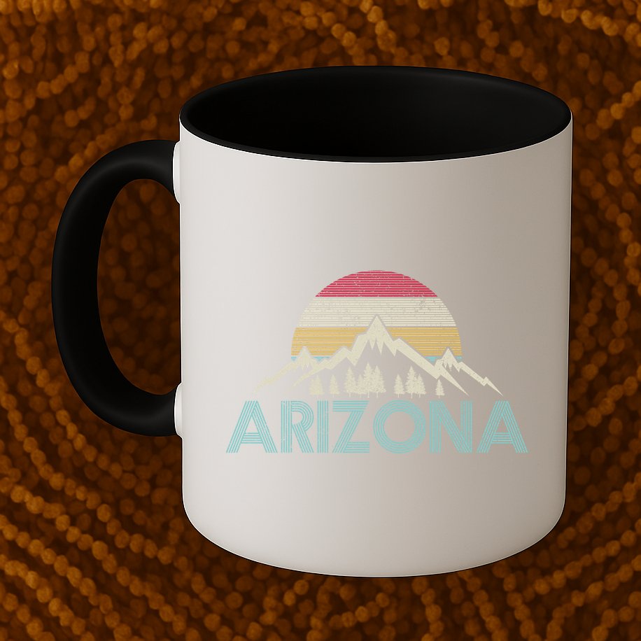 Arizona Vintage Retro Mountains Nature Hiking Souvenir Gift Mug