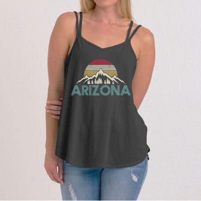 Arizona Vintage Retro Mountains Nature Hiking Souvenir Gift Women's Strappy Tank