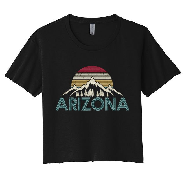 Arizona Vintage Retro Mountains Nature Hiking Souvenir Gift Crop Top