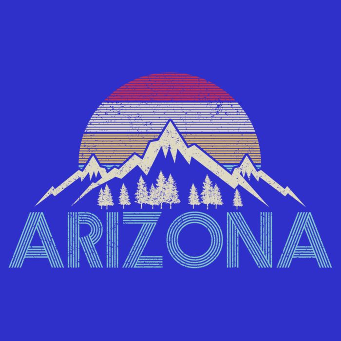 Arizona Vintage Retro Mountains Nature Hiking Souvenir Gift Kids Hoodie