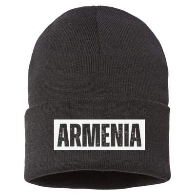 Armenia Vintage Retro Souvenirs Sustainable Knit Beanie