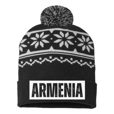 Armenia Vintage Retro Souvenirs USA-Made Snowflake Beanie