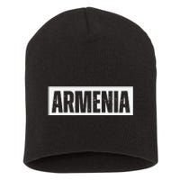 Armenia Vintage Retro Souvenirs Short Acrylic Beanie