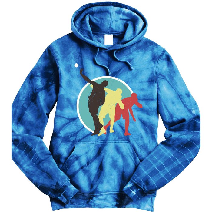 Athlete Vintage Retro Style Shot Put Great Gift Track Funny Gift Tie Dye Hoodie