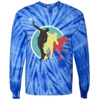 Athlete Vintage Retro Style Shot Put Great Gift Track Funny Gift Tie-Dye Long Sleeve Shirt