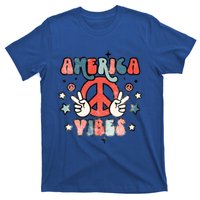 America Vibes Retro Distressed 4th Of July Vintage Graphic Gift T-Shirt