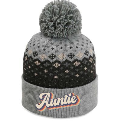 Auntie Vintage Rainbow Gift The Baniff Cuffed Pom Beanie