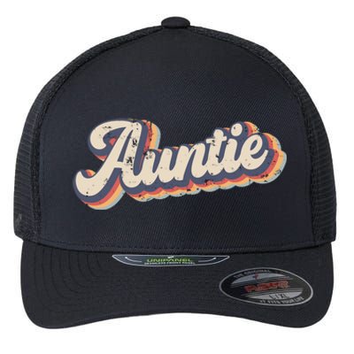 Auntie Vintage Rainbow Gift Flexfit Unipanel Trucker Cap