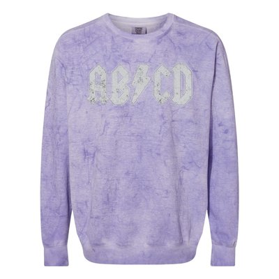 ABCD Vintage Retro Rock Teen Colorblast Crewneck Sweatshirt