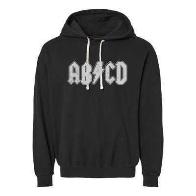 ABCD Vintage Retro Rock Teen Garment-Dyed Fleece Hoodie